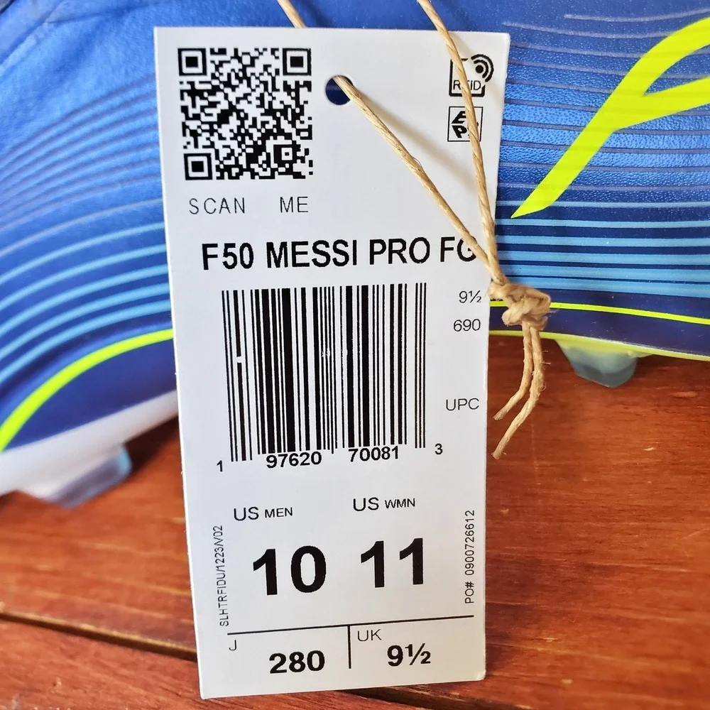 Adidas F50 Messi Pro Soccer Cleats‎ FG Men 10 Blue JQ7953 New